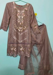 Embroidered Kurta Set with Dupatta