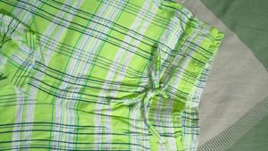 Lime Green Plaid Shorts