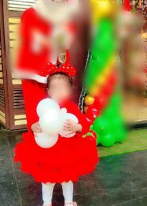 Festive Red Dress for Little Ones