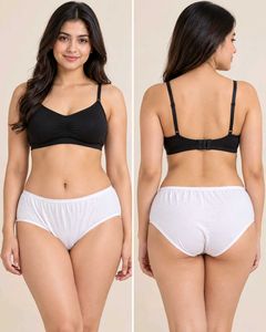 White High-Waist Briefs