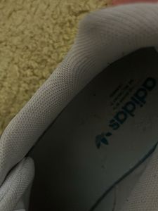 Adidas White &amp; Blue Sneakers