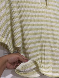Striped Puff Sleeve Top