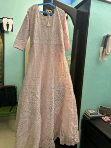 heavy pink party wear gown
