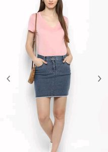 Women's Blue Denim Mini Skirt