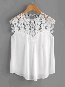 Elegant White Lace Collar Blouse