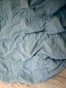DIY Light Blue Ruched Shoulder Bag