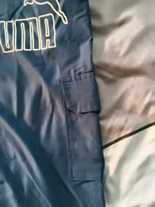 Puma Women's Navy Blue Cargo track pants