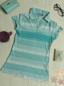 Madame Striped Polo T-Shirt