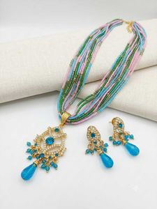 Multi-strand Beaded Necklace &amp; Earrings Set