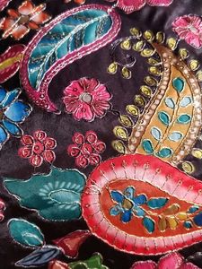 Beautiful Floral Embellished Dress Material