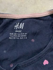 H&amp;M Cute Navy Heart Print Dress