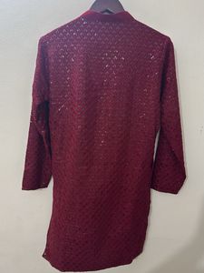 Maroon Sequin Kurta
