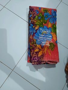 "Red" Printed Saree With Unstitched Blouse