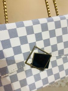Designer Checkered Crossbody Bag