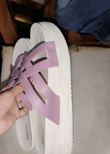 Stylish Lavender Flat Sandals and it's new slipper