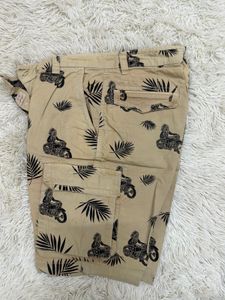 Men's Cargo Pants with Motorcycle Print