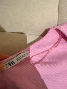 Pink Ruched Cropped Top