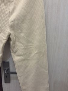 winter long cream trousers