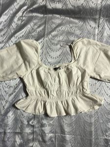 Chic Puff Sleeve Eyelet Top