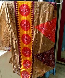 Elegant Blue Saree with Intricate Patterns