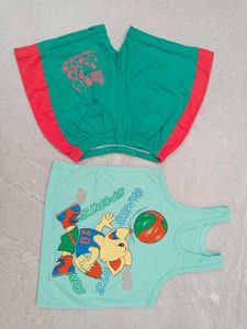 Cute Cartoon Print Baby Clothes Set