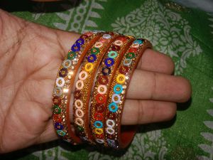 Charminar bangles, Vibrant Beaded Bangles Set