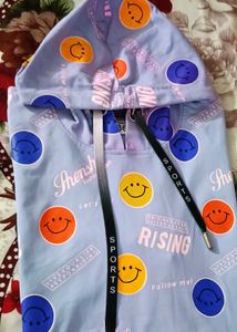 Cute Smiley Face short hoodies Set