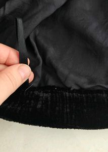 Black velvet skirt
