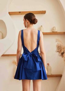 Sale-Cobalt Blue Mini Dress