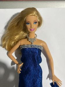 Barbie doll Sparkly Blue Party Dress with Handbag