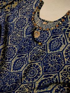 Stylish Asymmetrical Blue Kurta