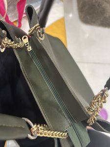 Stylish Tote Bag with Gold Chain Accents