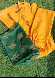 Elegant Yellow Maxi Dress kurta set