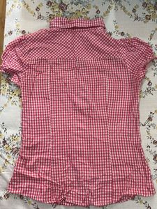 Red &amp; White Checkered Blouse