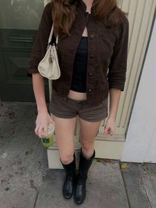 vintage Brown Cargo micro Shorts