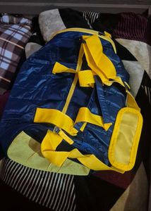 Blue and Yellow Duffle Bag