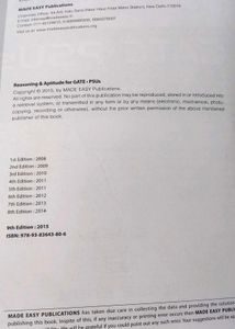 Made Easy Reasoning and aptitude (2016 Publication