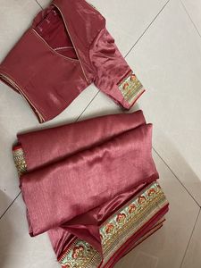 Party wear saree with boutique stitched blouse