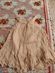 Label Ritu Kumar peach Halter Neck Top