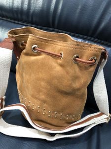 Suede Bucket Bag