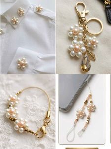 Set of 5 Pearl Flower Embellishments