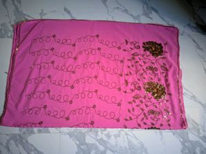Stunning Pink Embroidered Saree