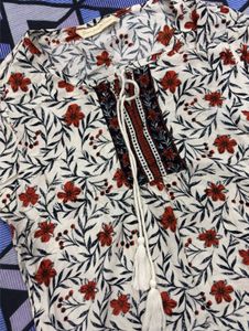 Boho Floral Print Tunic Top