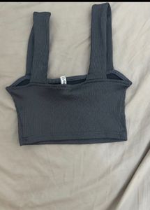 H&amp;M Grey Crop Top Brand New