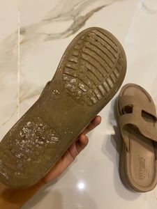 Comfortable Tan Slides