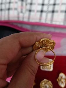 2 ring ka combo  Exquisite Gold &amp; Stone Rings Set