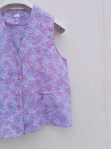 Floral Print Sleeveless Vest