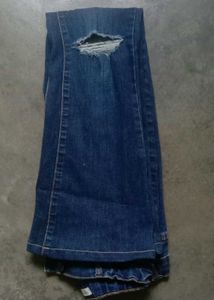 Distressed Flare Leg Jeans