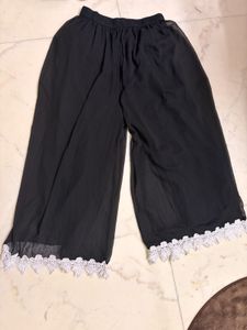 Elegant Black Kurta with White Lace