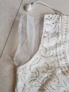Embellished White Ethnic Blouse